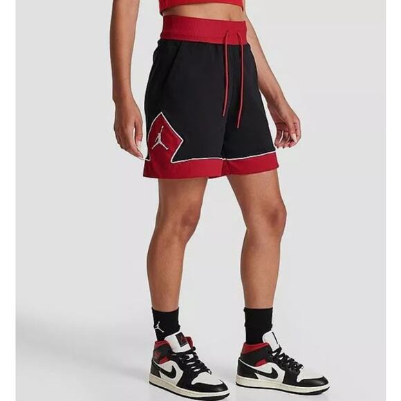 Nike Jordan Lightweight Womens Diamond Shorts - Womens Small - Red / Black - NWT